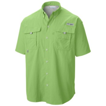 Columbia PFG Bahama II Short Sleeve, Camisa Verdes Claro Para Hombre | 853076-PSV